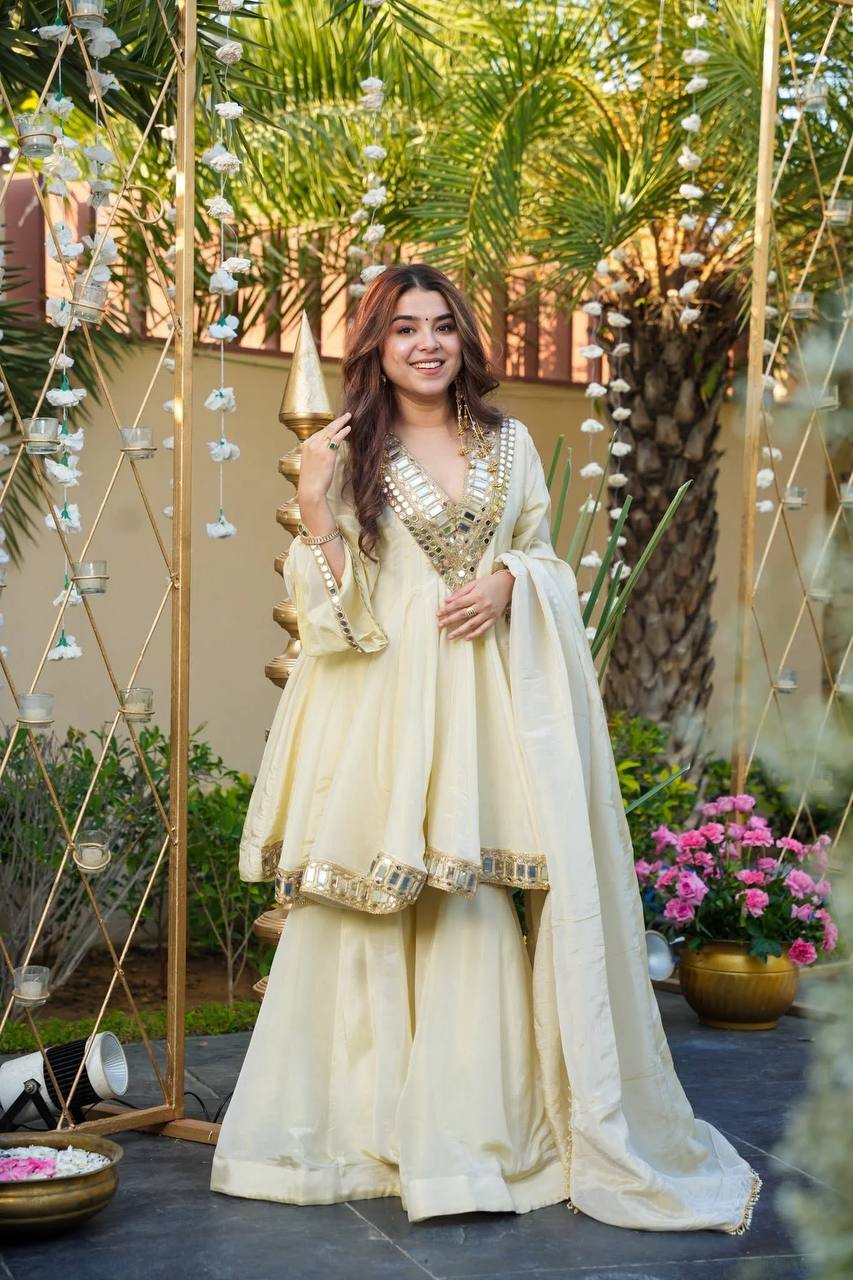 Vyomika Real Mirror Cosmos Sharara Set