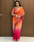 FENDY SATIN SAREE WITH MULTI SEQUENCE EMBROIDERY WORK