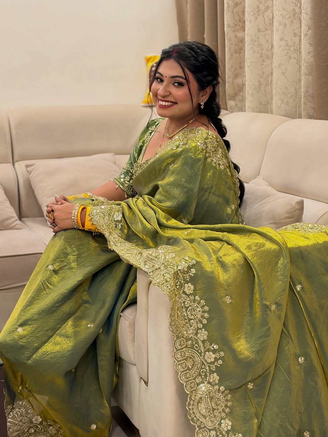 Premium Designer Saree Collection Soft Two Tone Space Silk