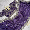 Fendy Satin Saree Heavy Border with 3mm Sequin Embroidery