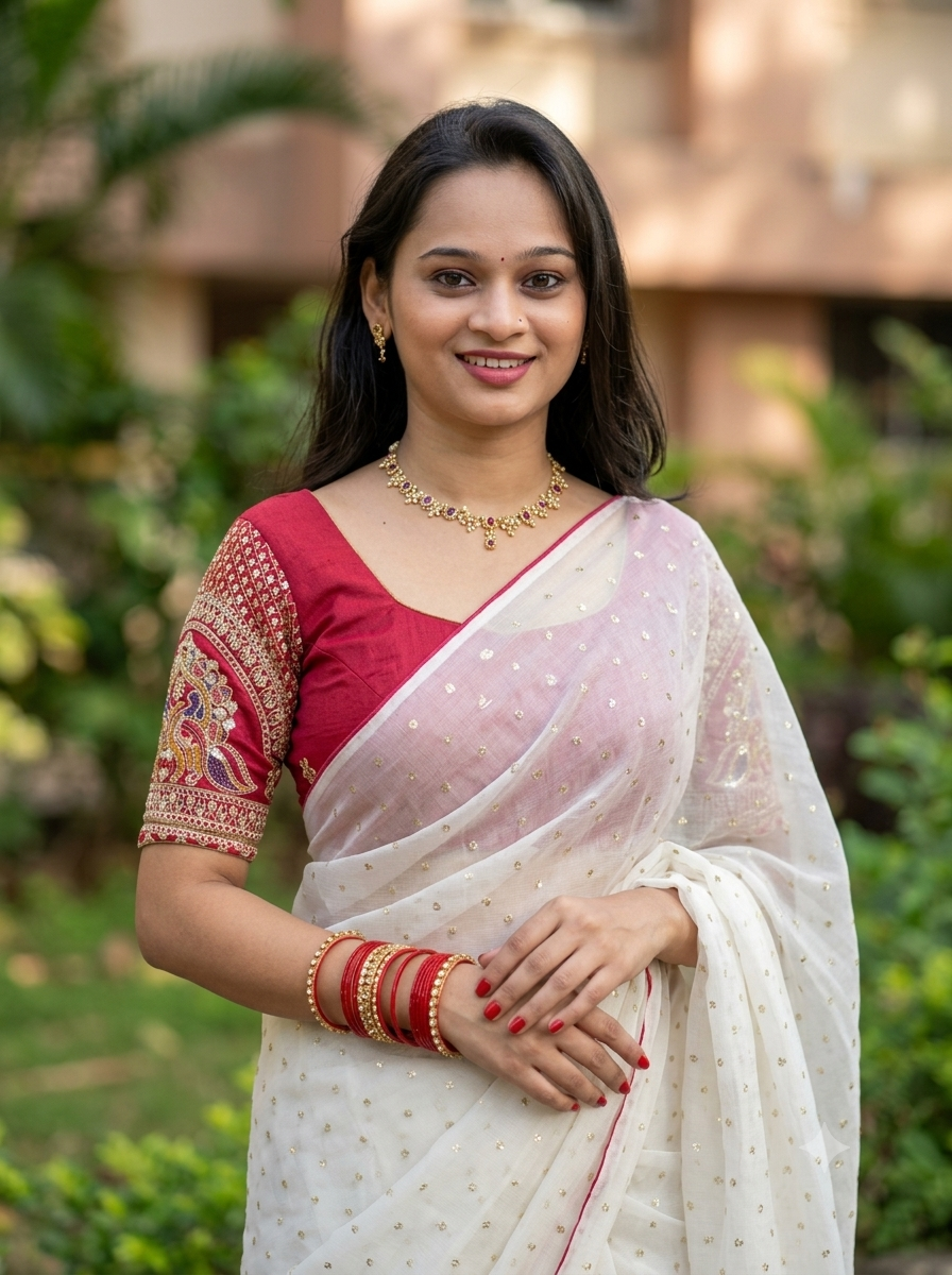 Premium NC Moss Designer Saree With Work