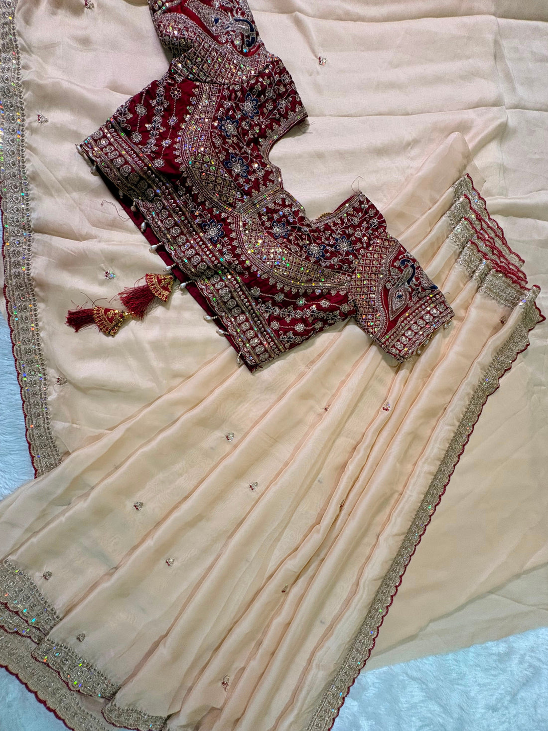 Luxury Rangoli Silk Designer Saree With Sequin Butti