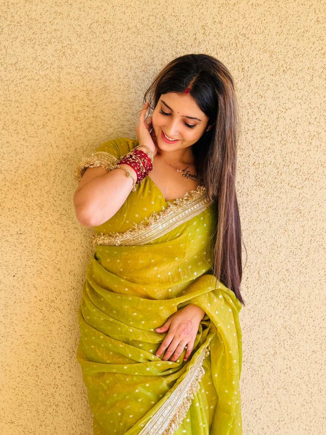 Premium NC Moss Satin Saree with Maharani Big Border & Running Blouse
