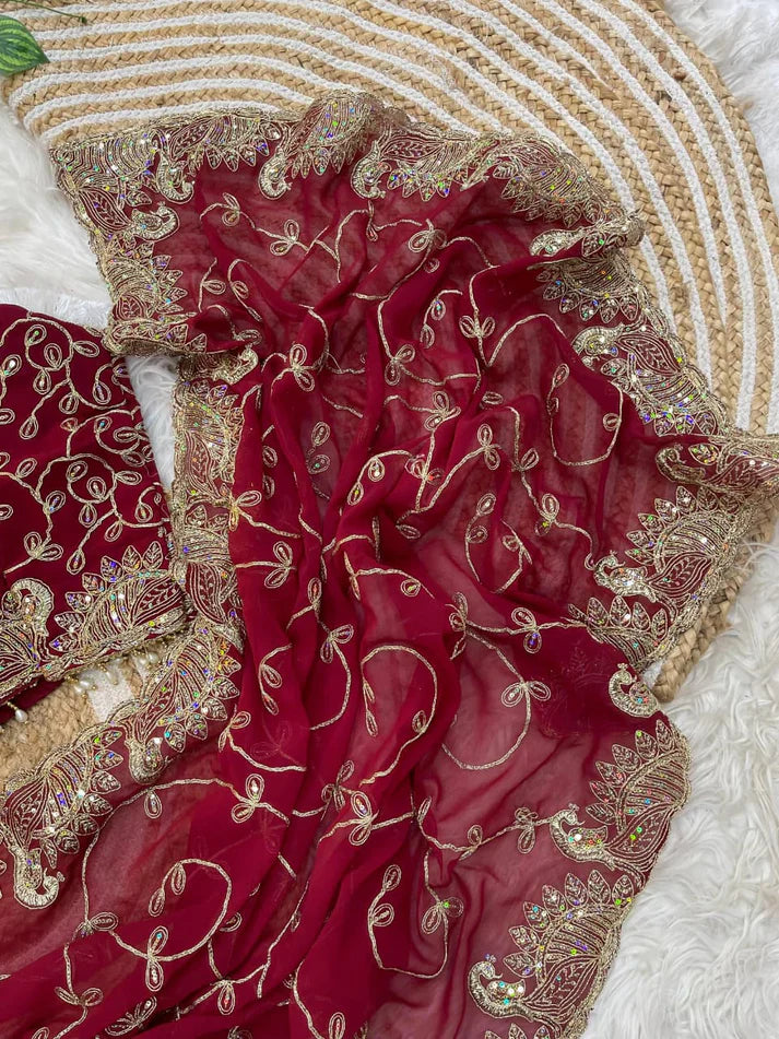 Soft nd Elegant Georgette Fabric saree