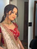 Elegant Georgette Saree with Sequins, Dori & Real Mirror Work