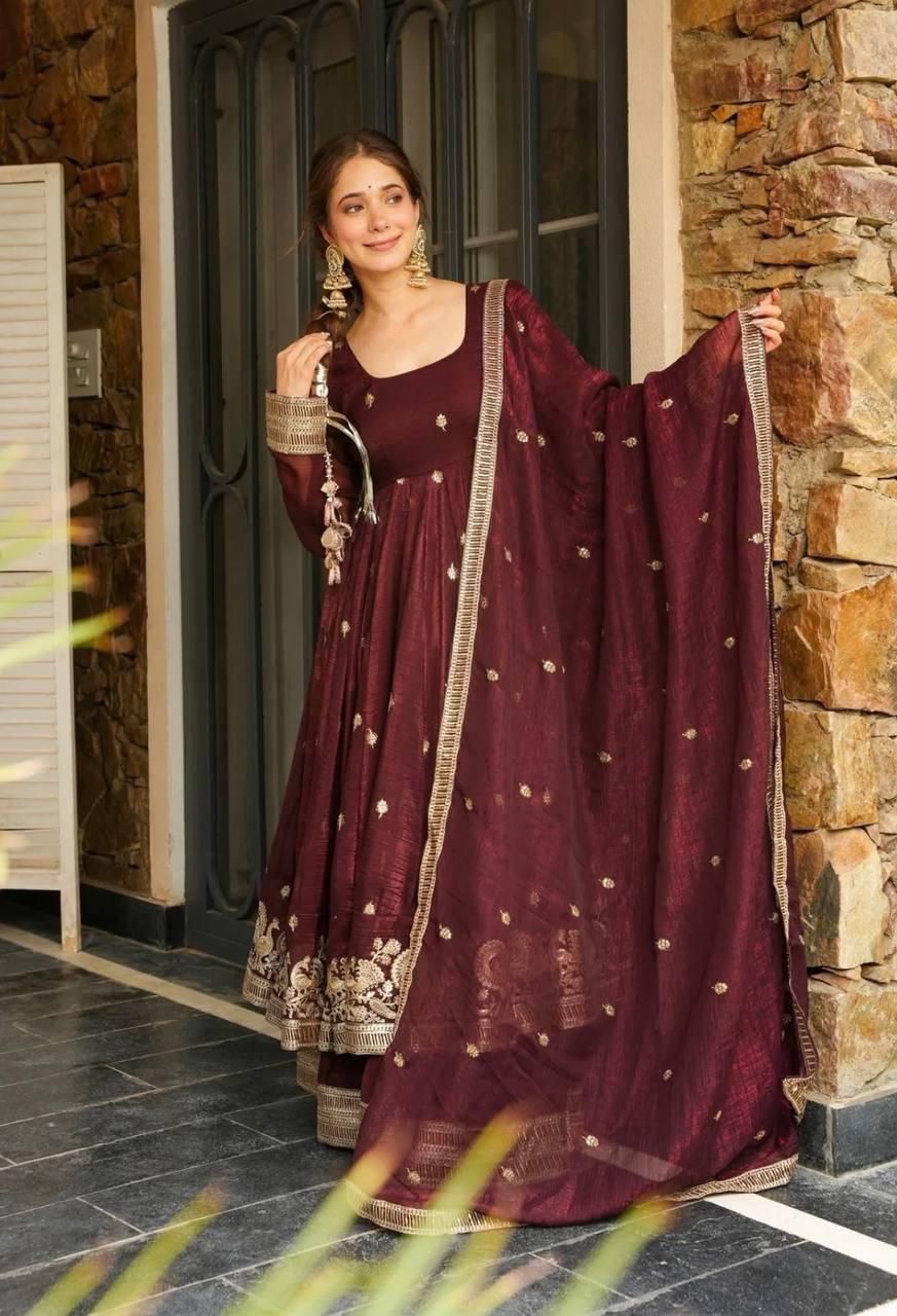 Gold Crazy Embroidered Sequence Sharara Suit Set with Dupatta