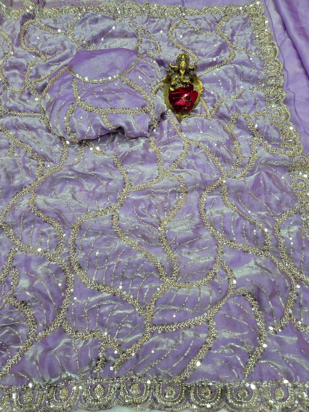 ✨ Premium Space Silk Saree with Original Beads Work – Designer Collection ✨