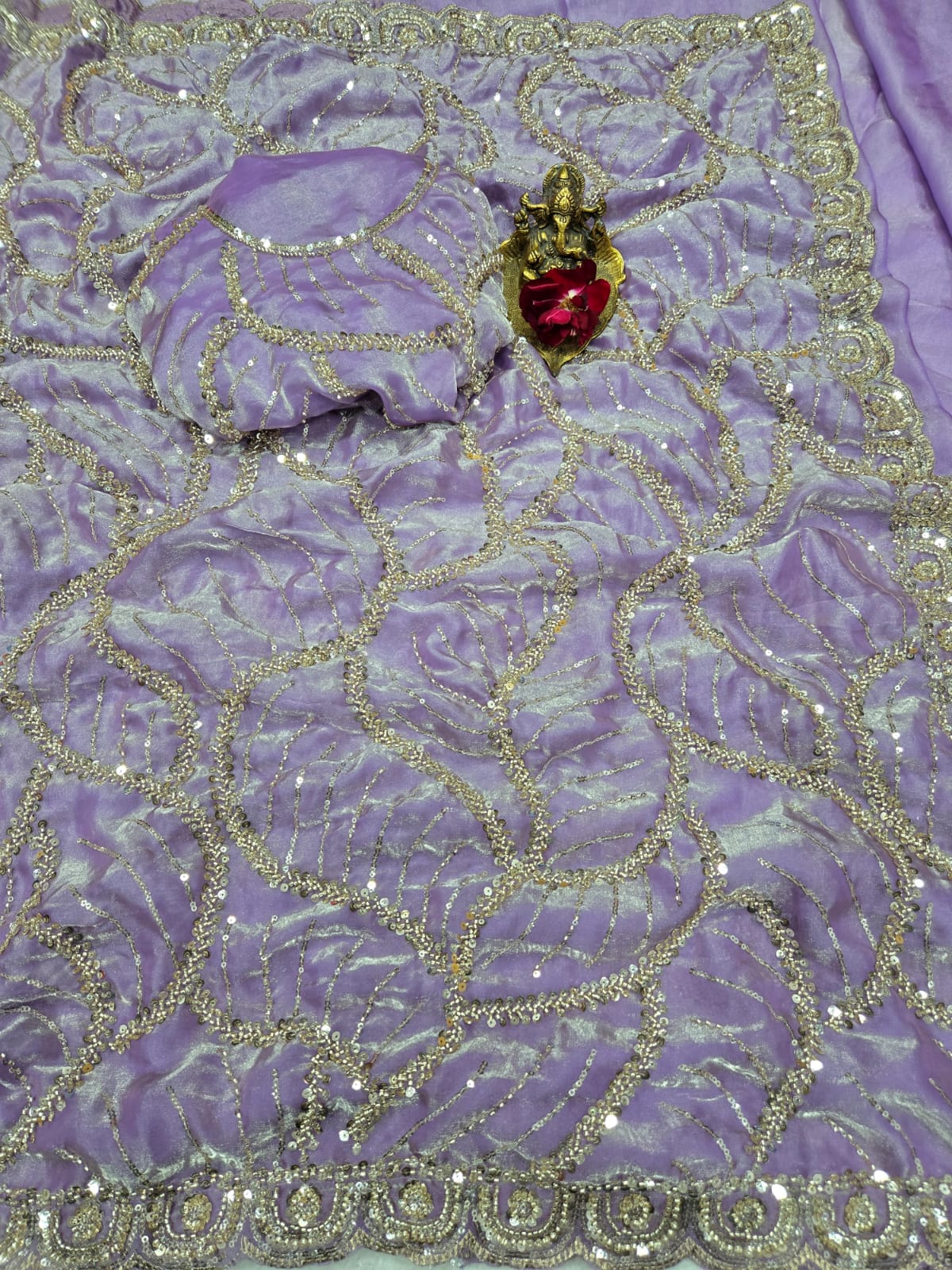 ✨ Premium Space Silk Saree with Original Beads Work – Designer Collection ✨
