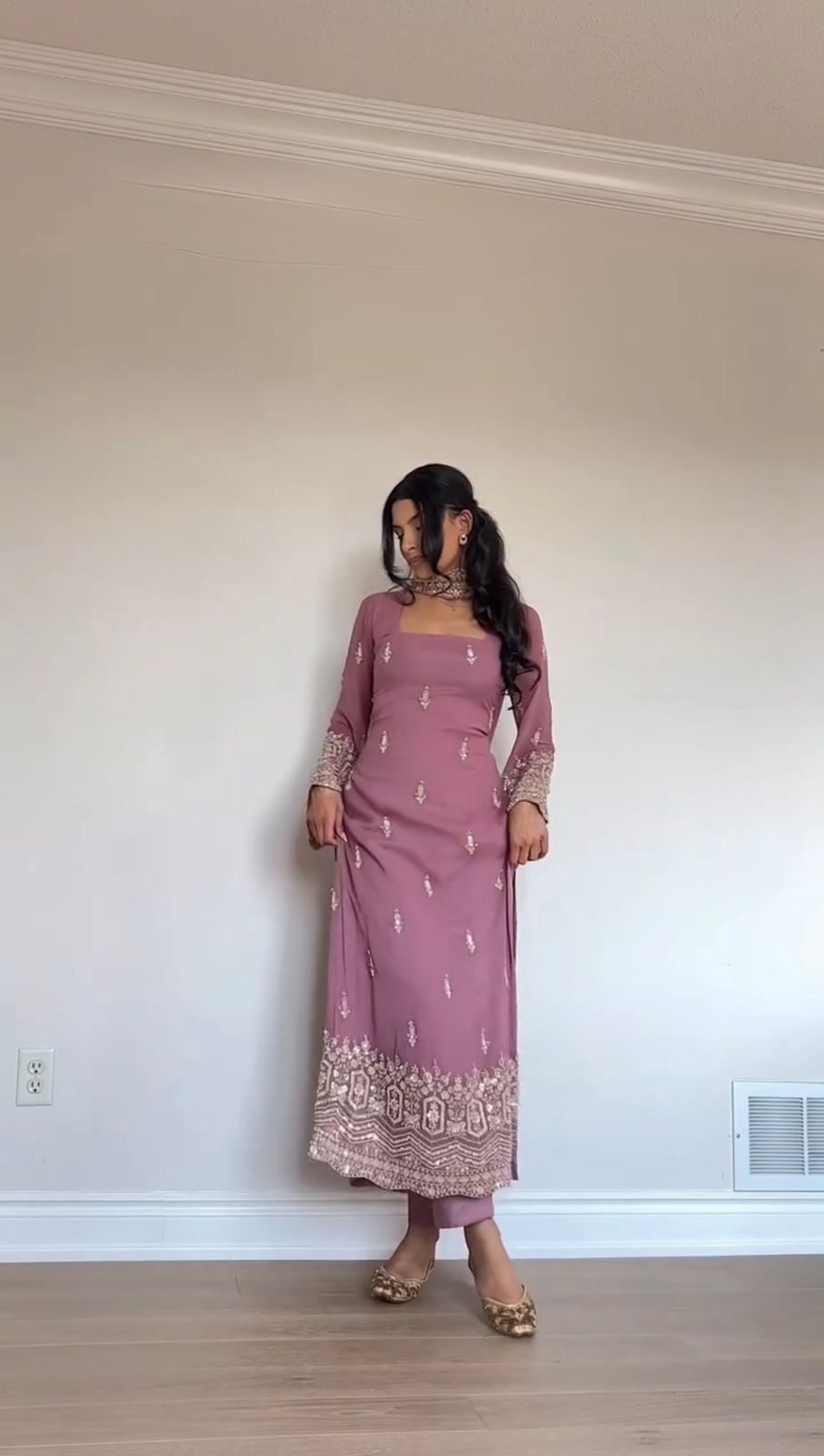 Elegant Designer Georgette Suit Set – Grace in Every Thread