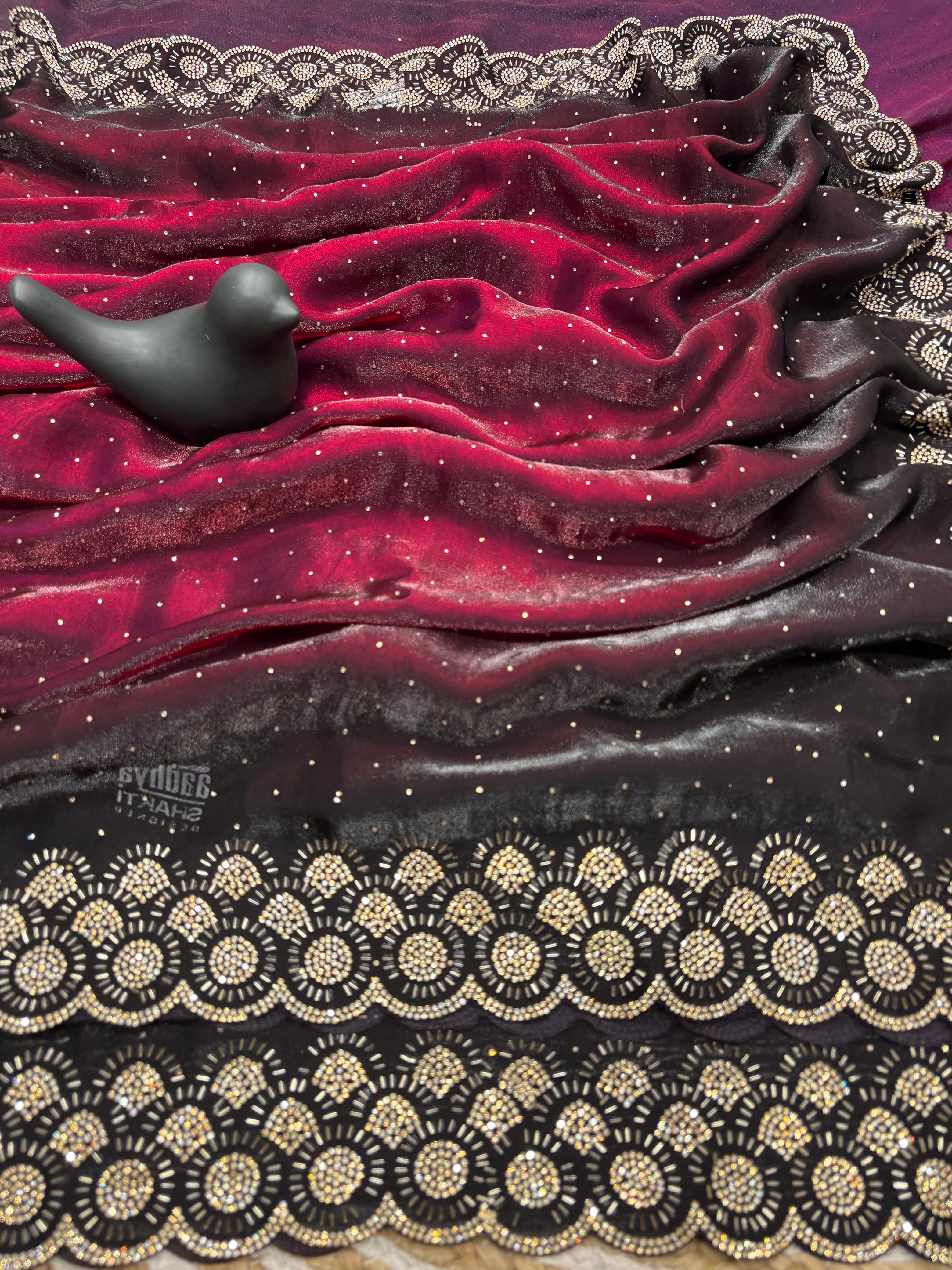 Premium Designer Partywear Saree Collection WITH Double Colour Edition