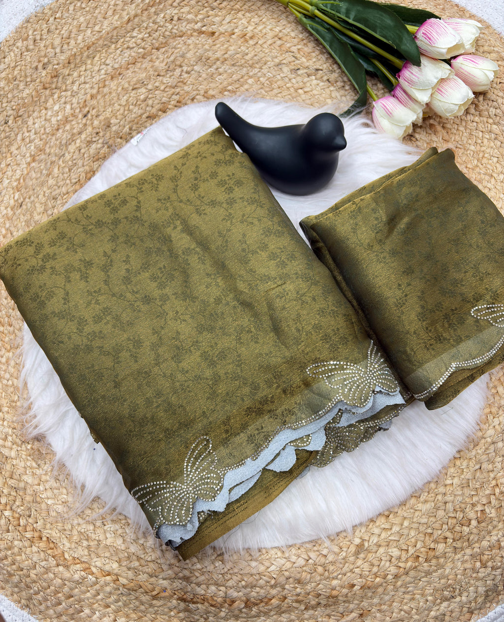 🦋 New Arrival Butterfly Border Saree ✨