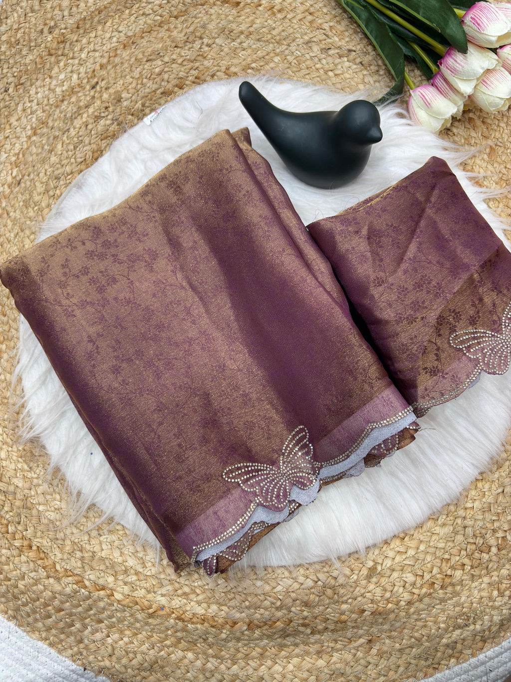 🦋 New Arrival Butterfly Border Saree ✨