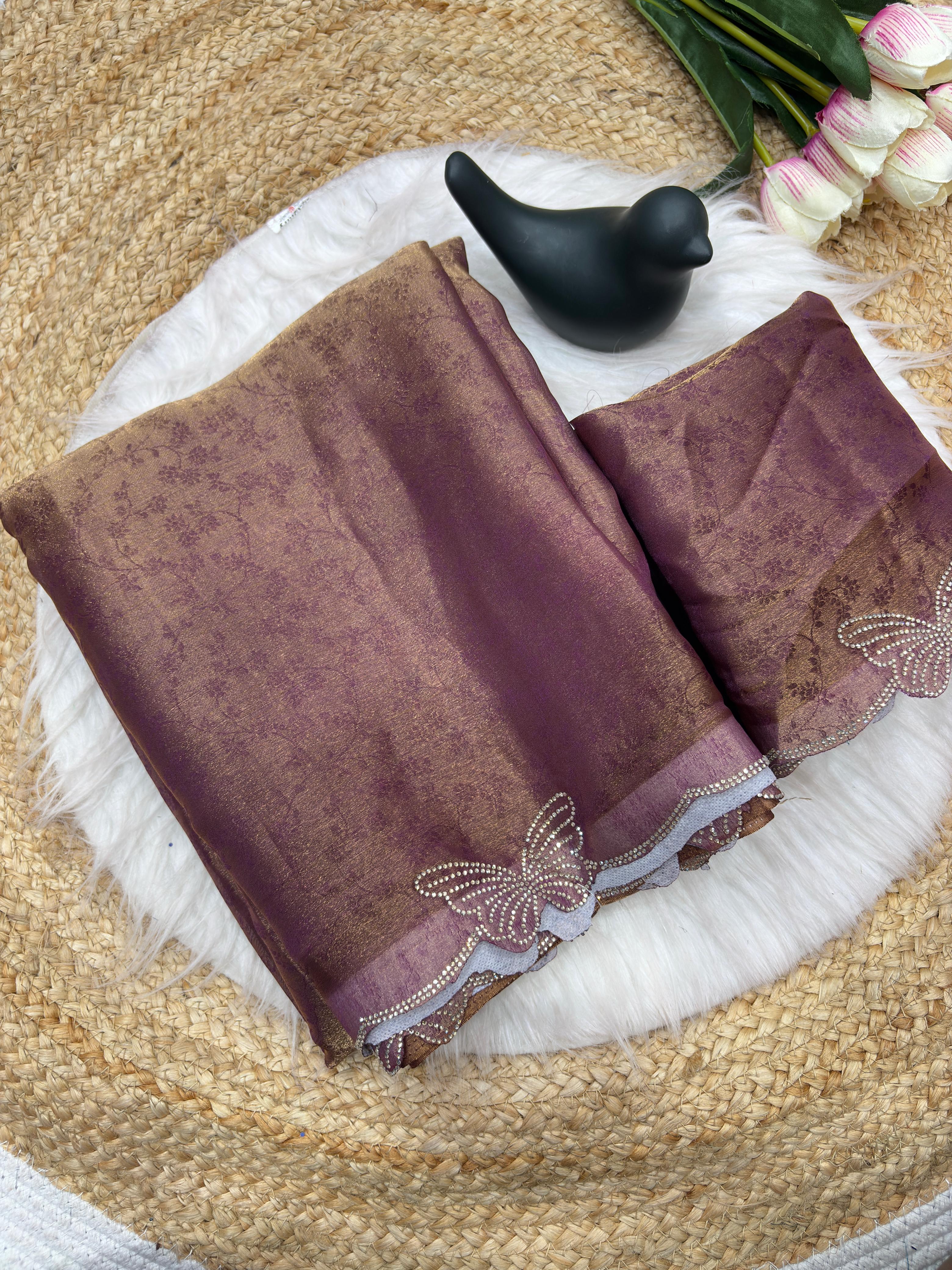 🦋 New Arrival Butterfly Border Saree ✨