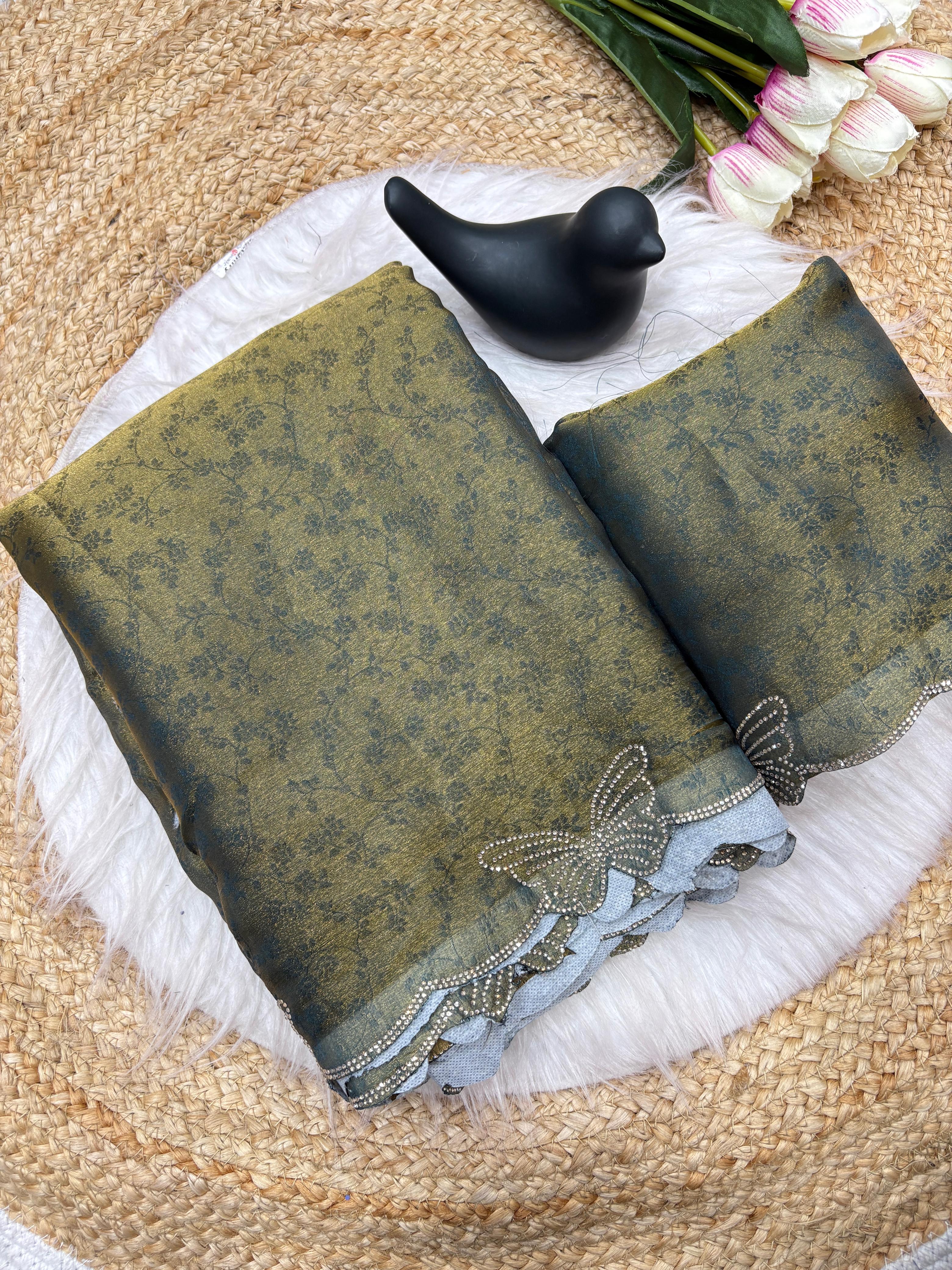 🦋 New Arrival Butterfly Border Saree ✨