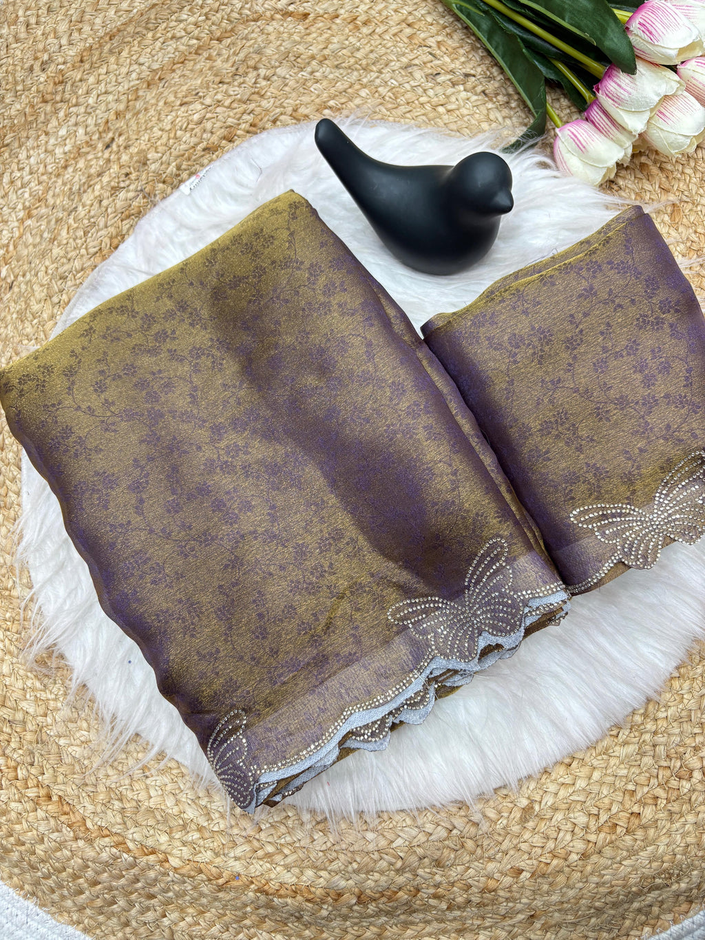 🦋 New Arrival Butterfly Border Saree ✨