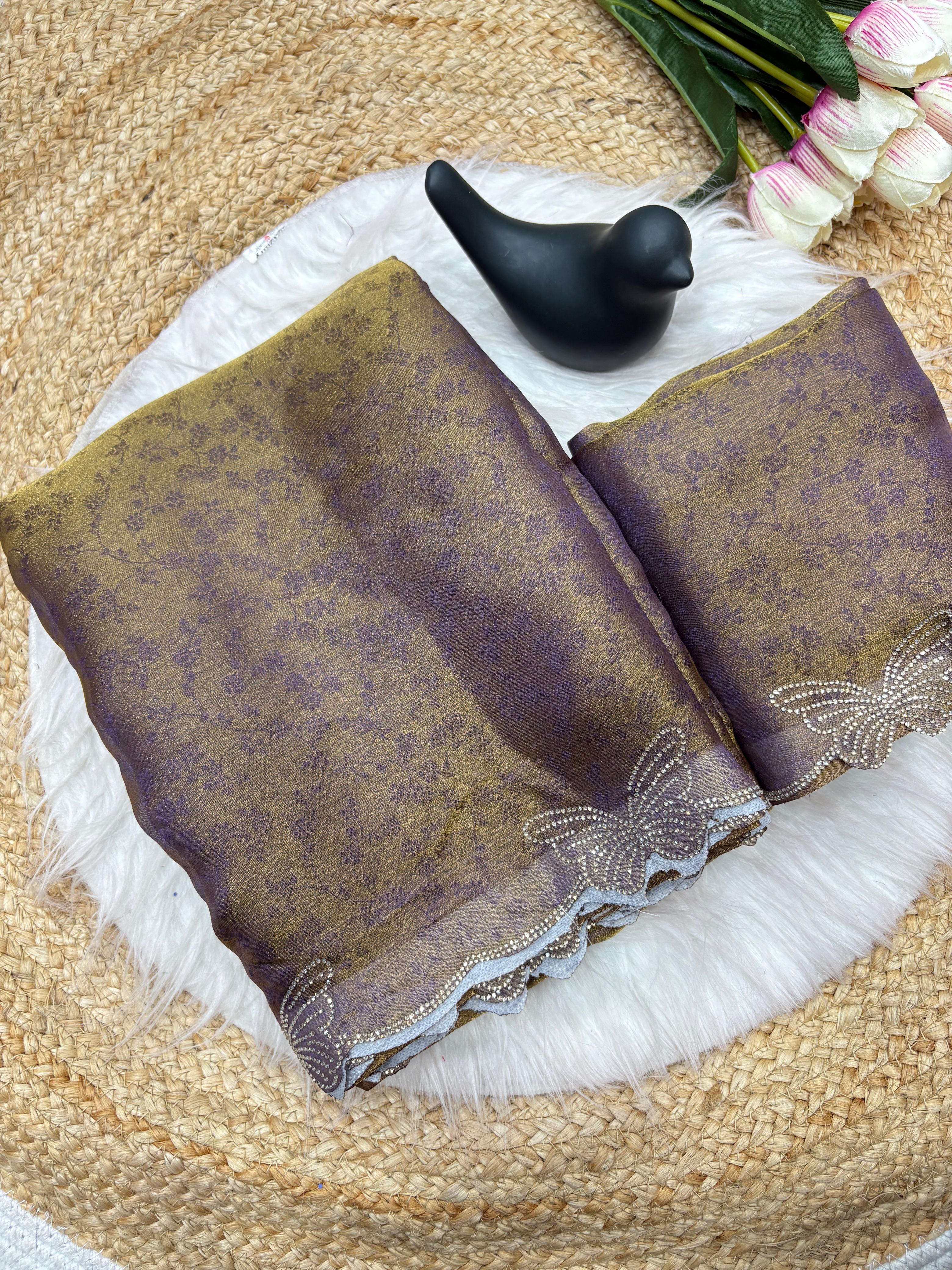 🦋 New Arrival Butterfly Border Saree ✨