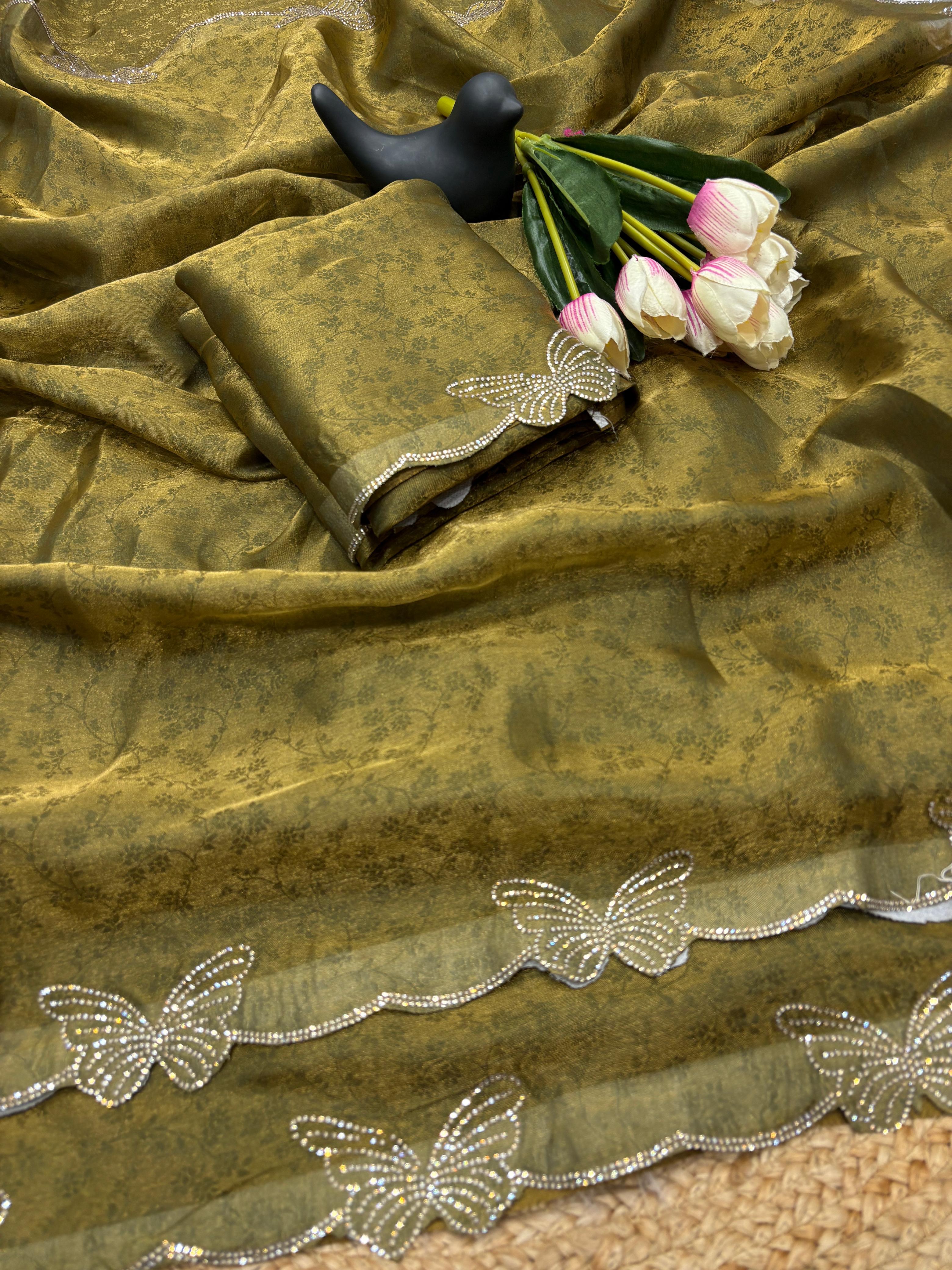 🦋 New Arrival Butterfly Border Saree ✨