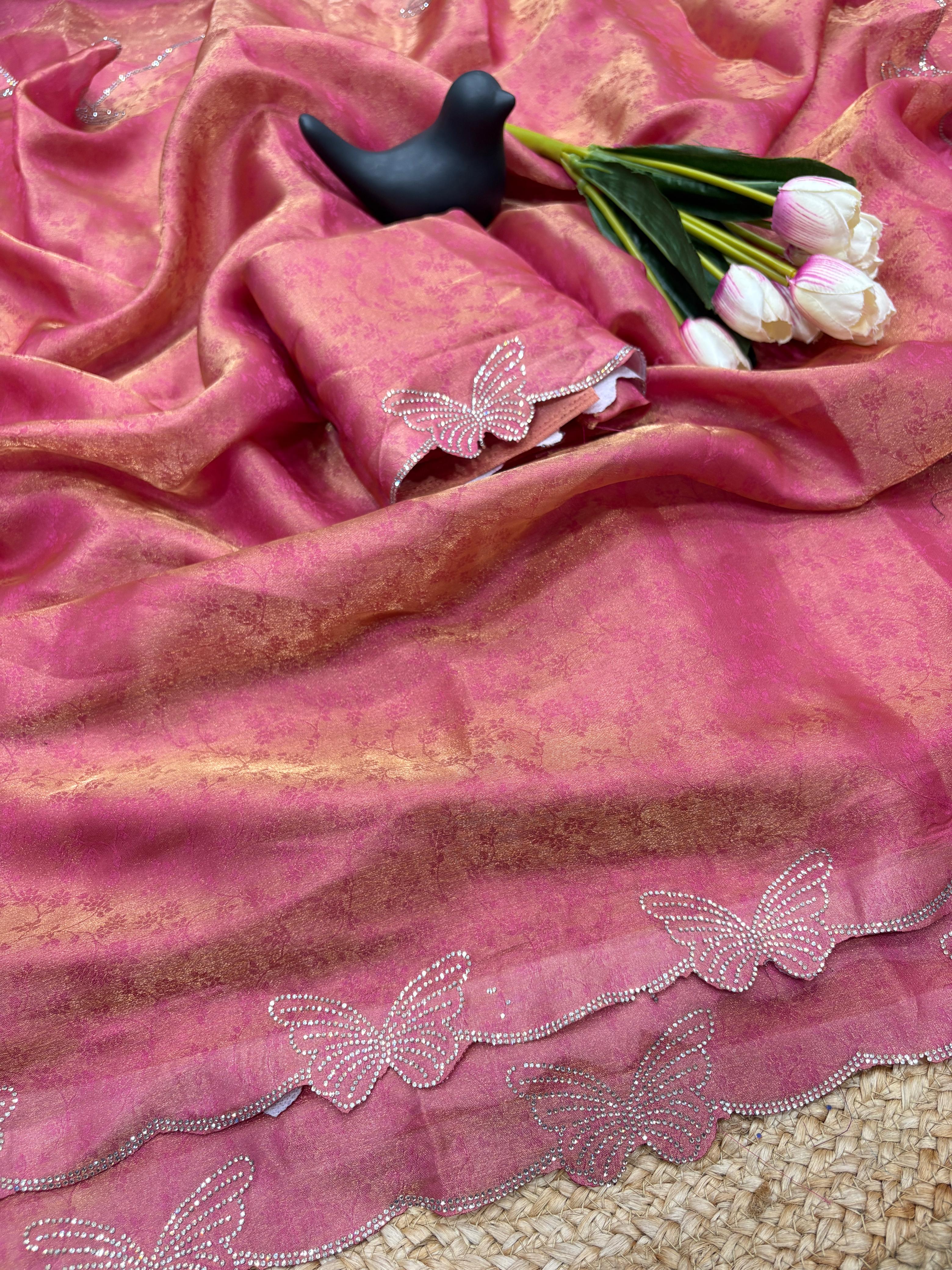🦋 New Arrival Butterfly Border Saree ✨