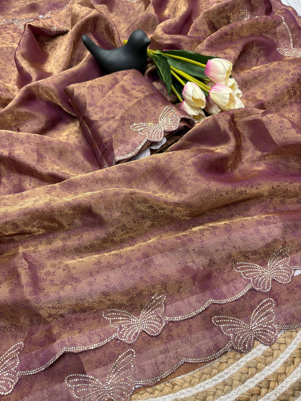 🦋 New Arrival Butterfly Border Saree ✨
