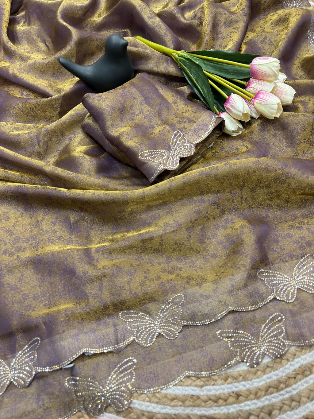🦋 New Arrival Butterfly Border Saree ✨