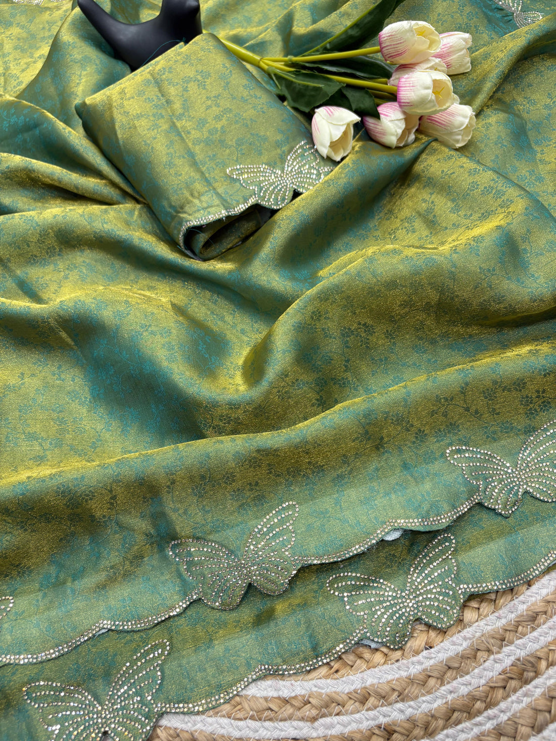 🦋 New Arrival Butterfly Border Saree ✨