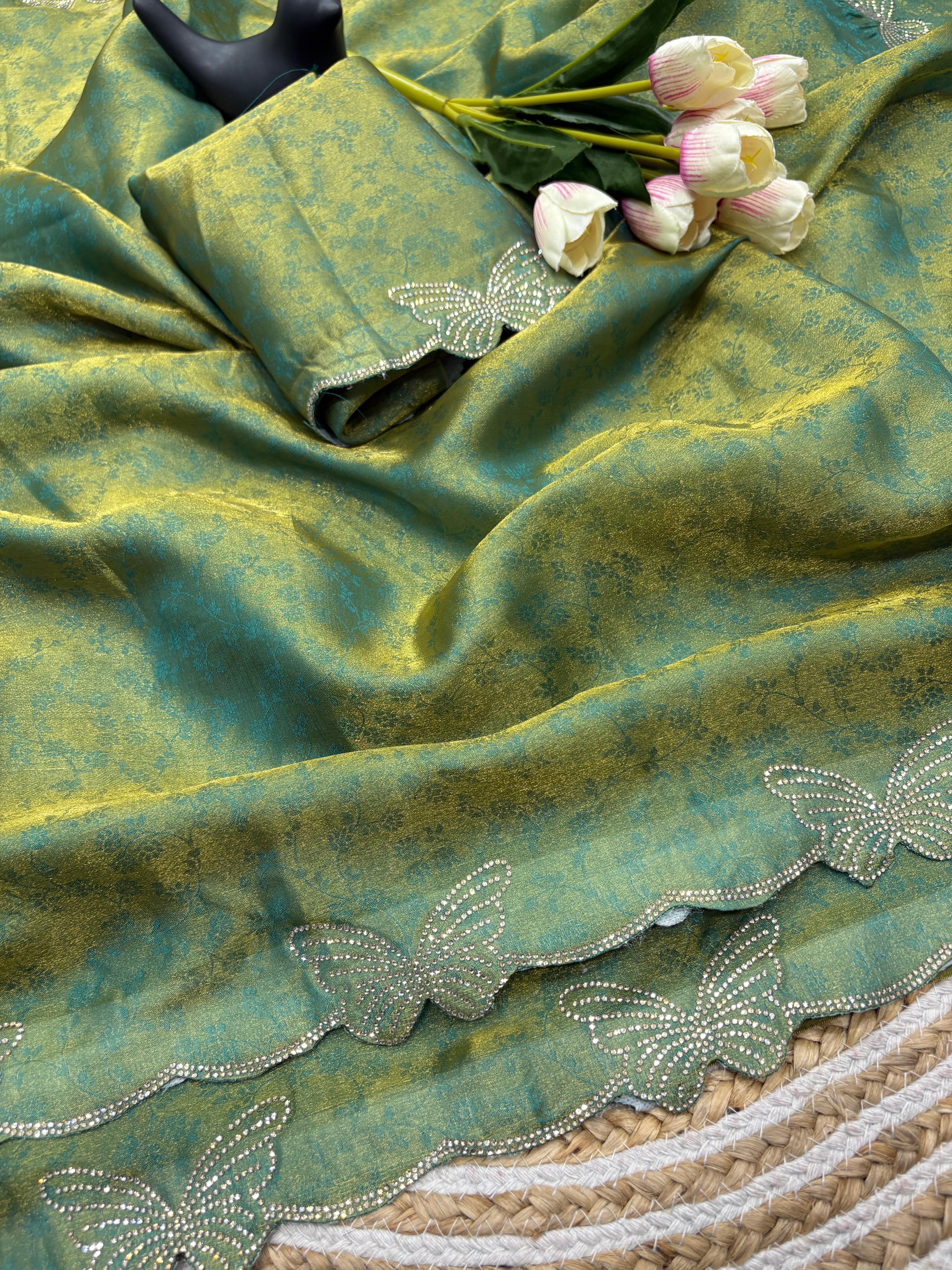 🦋 New Arrival Butterfly Border Saree ✨