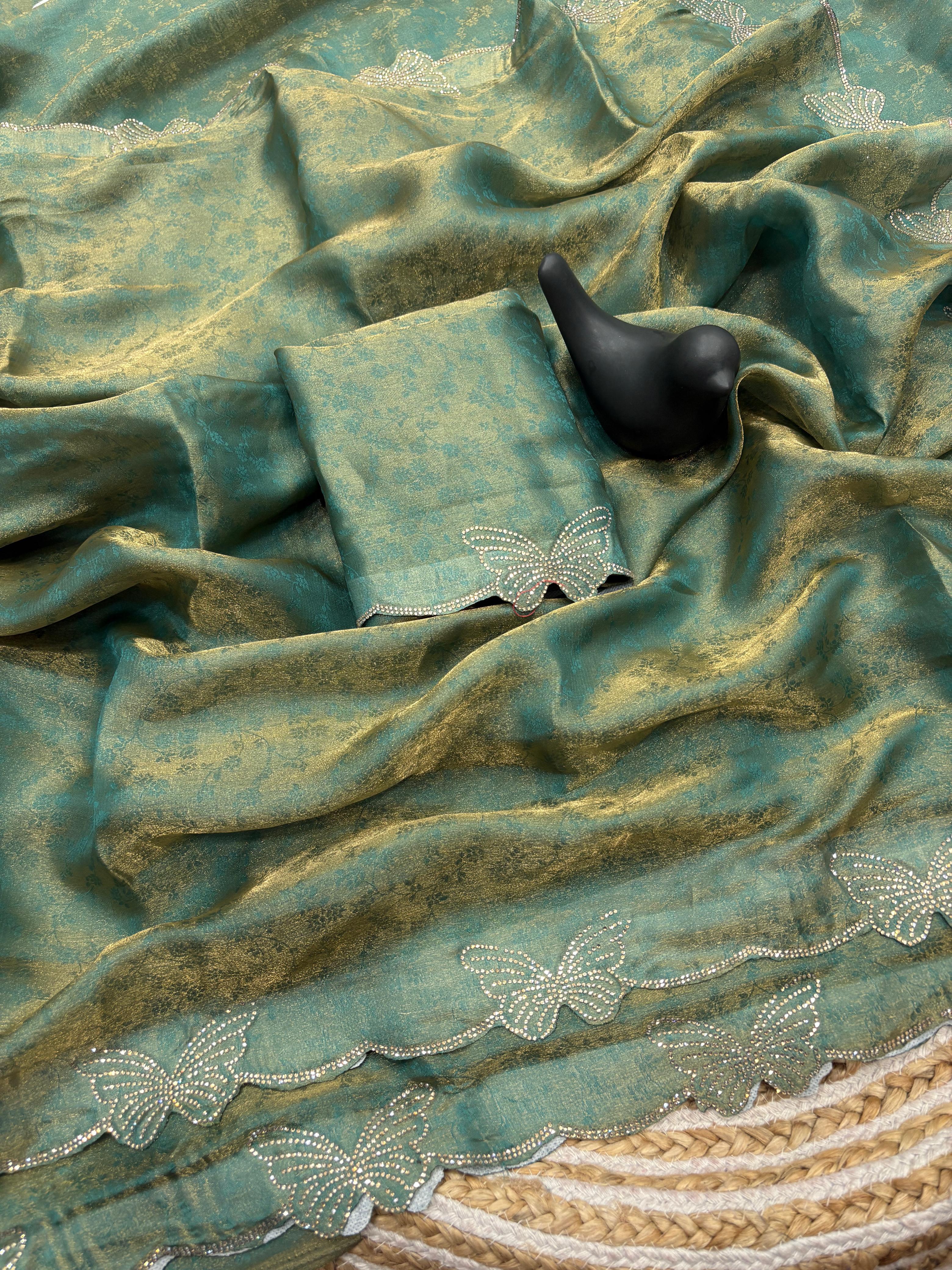🦋 New Arrival Butterfly Border Saree ✨