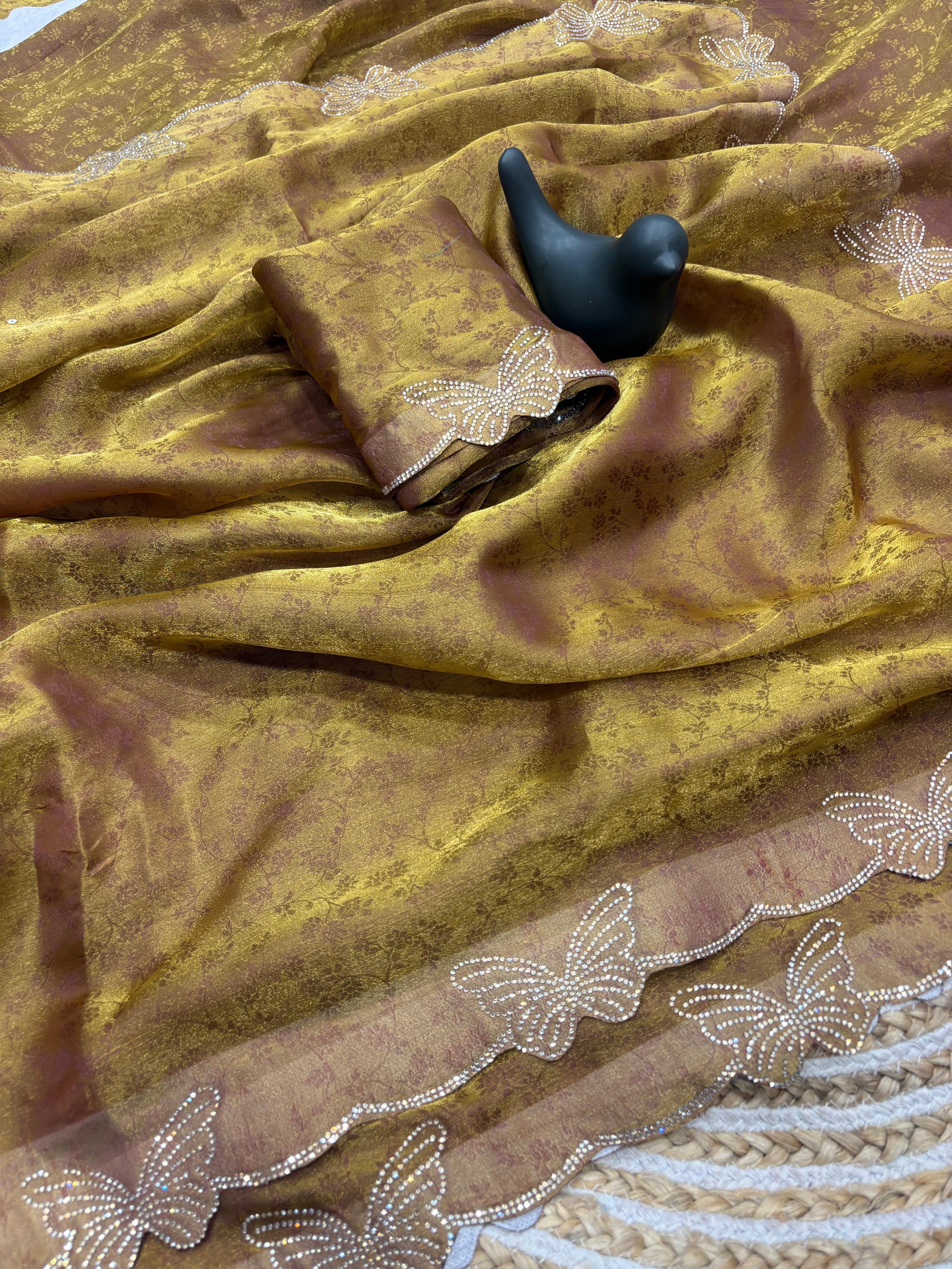 🦋 New Arrival Butterfly Border Saree ✨
