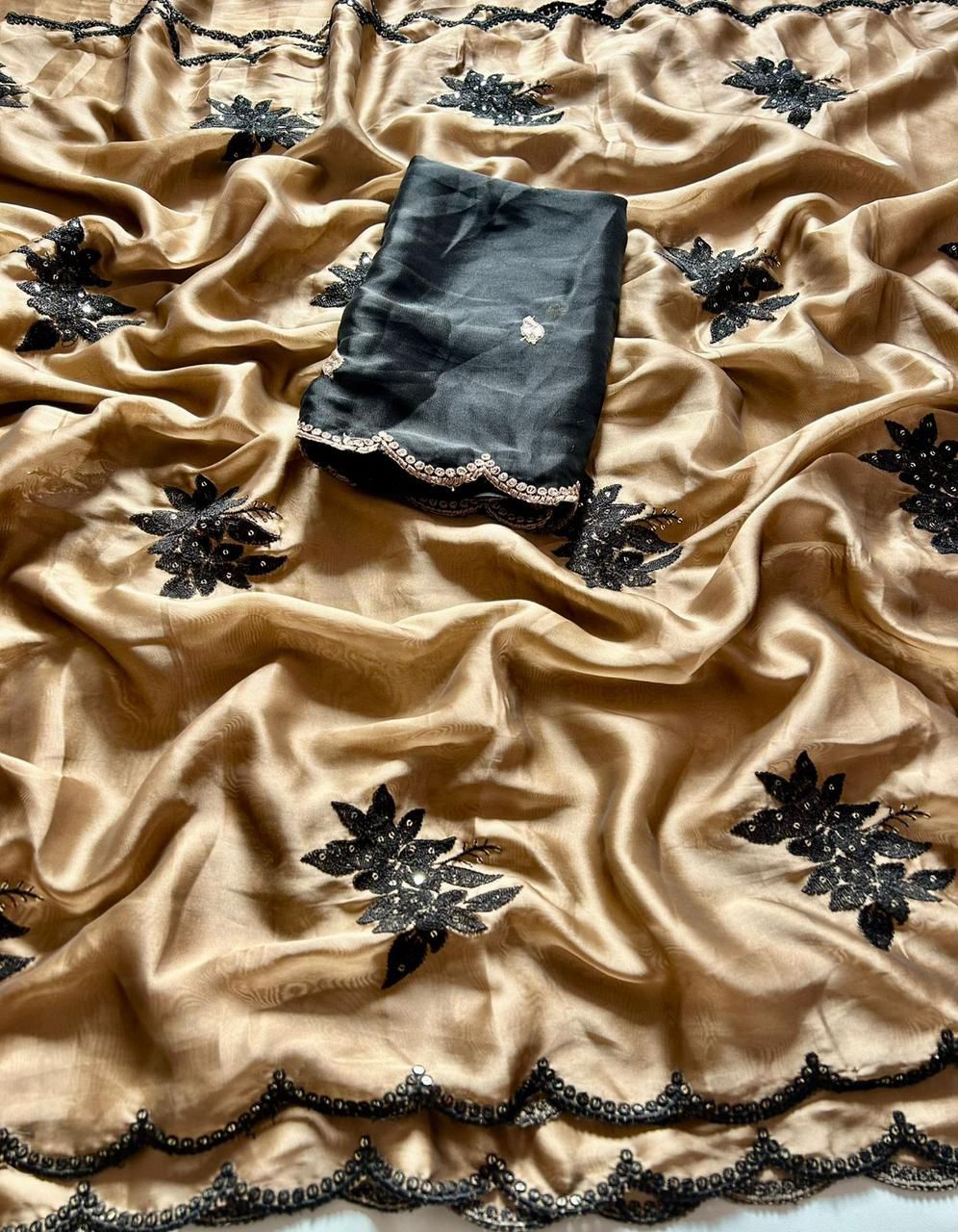 Rangoli Silk Saree with Embroidery & Butti Work with Matching Blouse