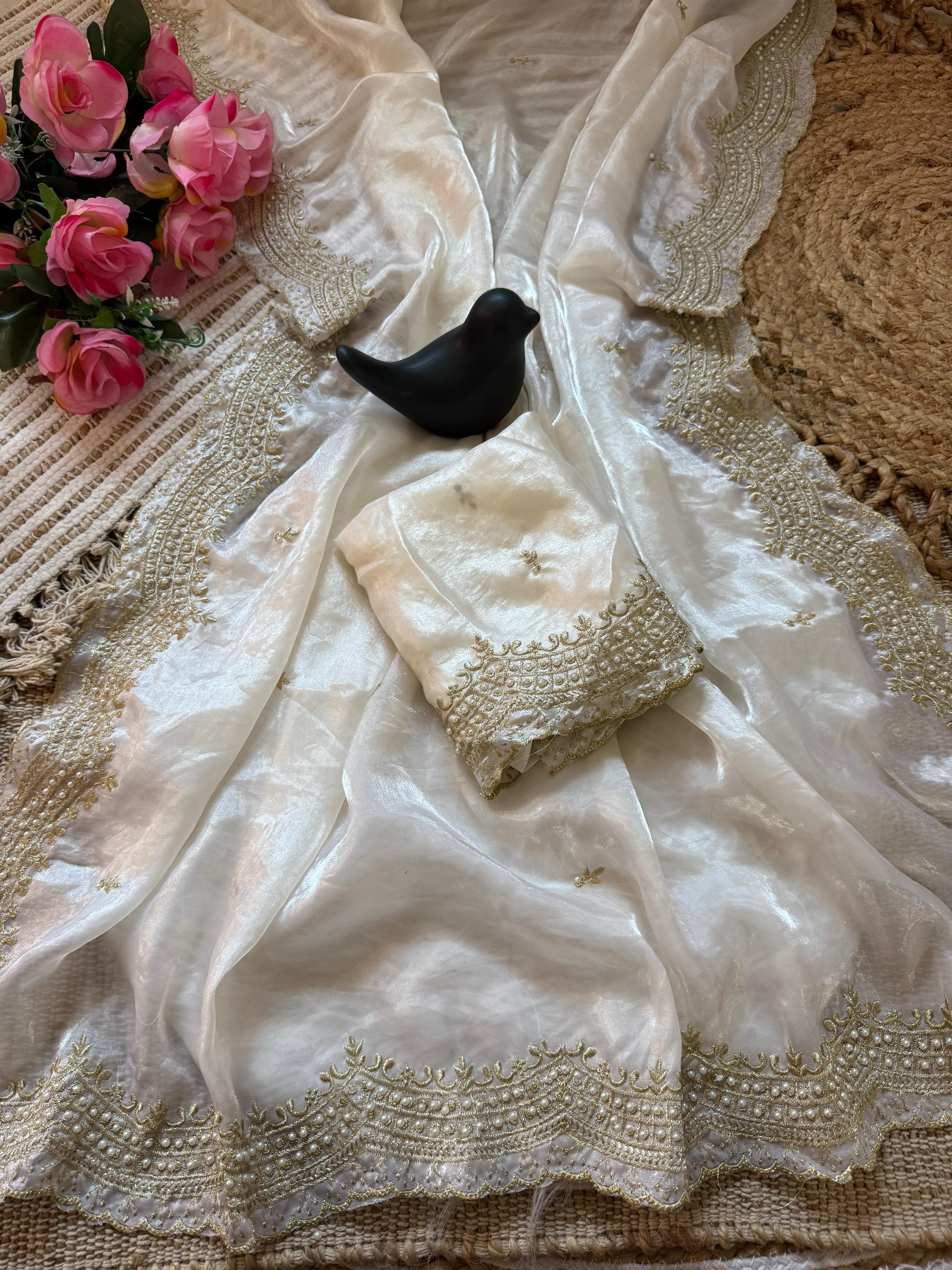 ✨👑 LUXURY FENDY SATIN SAREE COLLECTION 👑✨