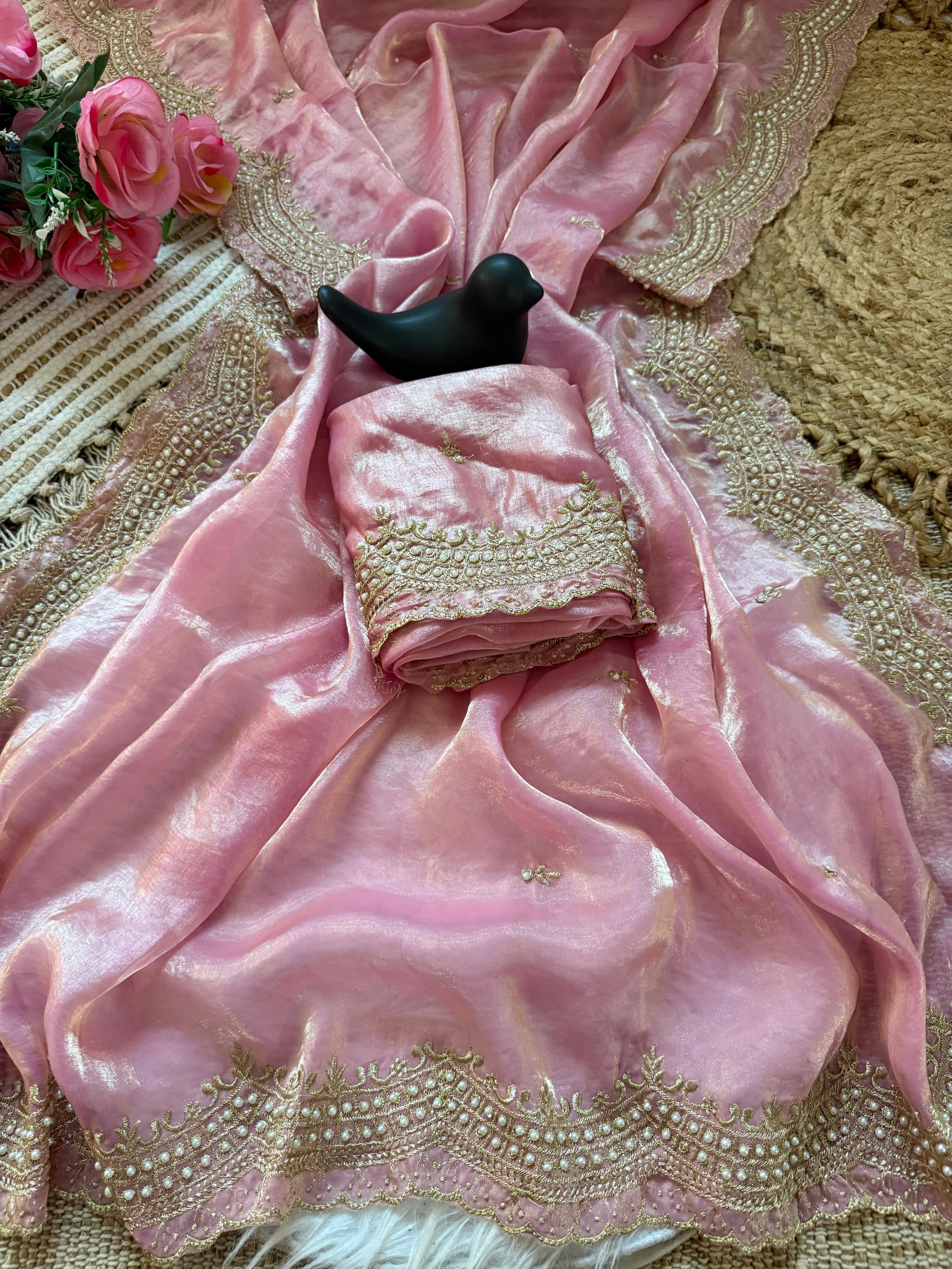 ✨👑 LUXURY FENDY SATIN SAREE COLLECTION 👑✨