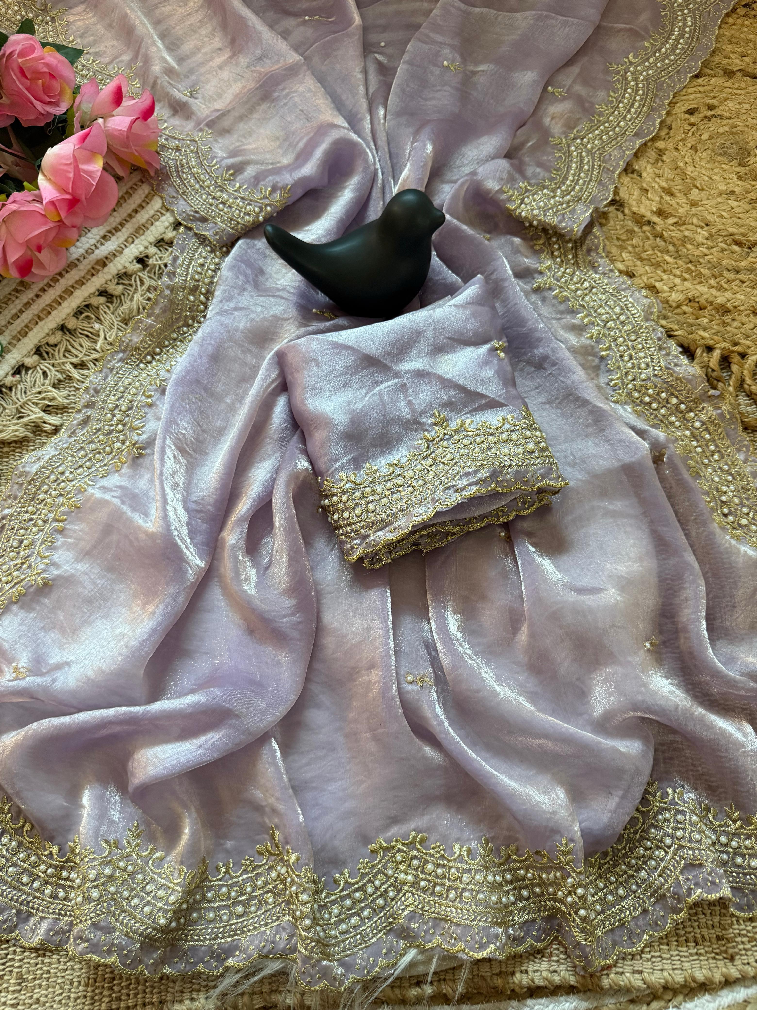 ✨👑 LUXURY FENDY SATIN SAREE COLLECTION 👑✨