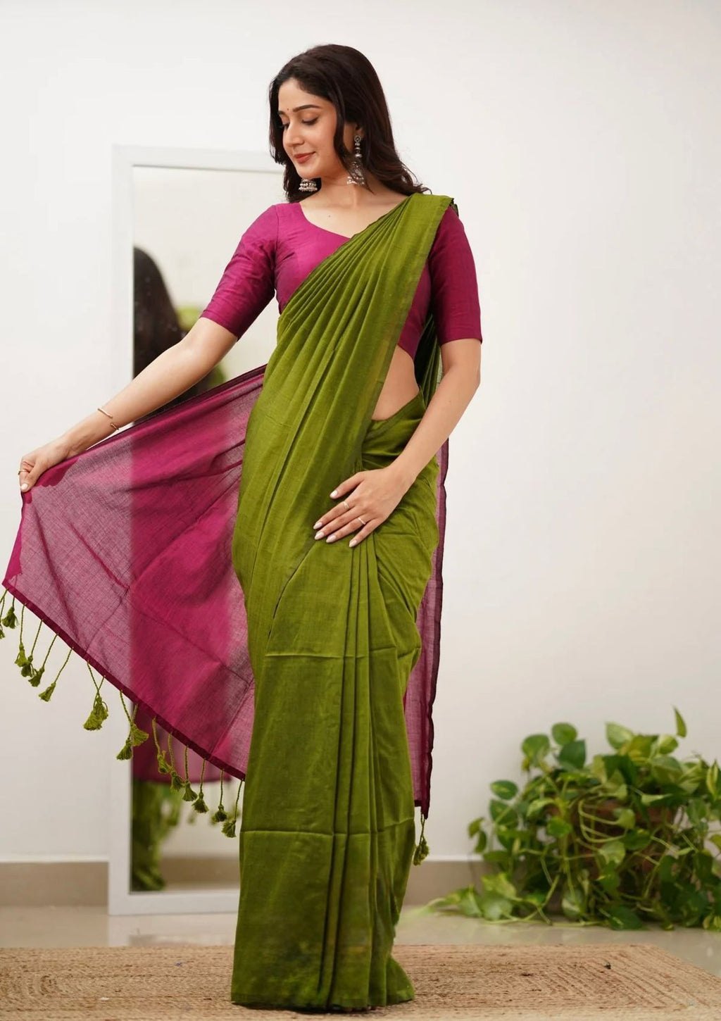 🪡 Beautiful Demanded Half & Half Mal Cotton Saree Collection 🪡
