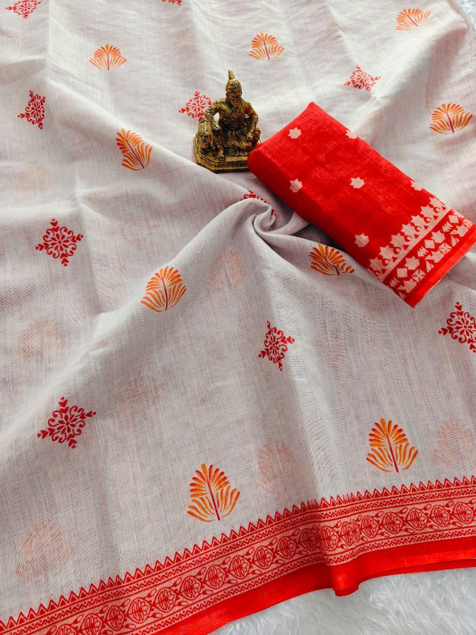 ✨🌸 PREMIUM HEAVY LINEN BLOOMING SAREE COLLECTION 🌸✨