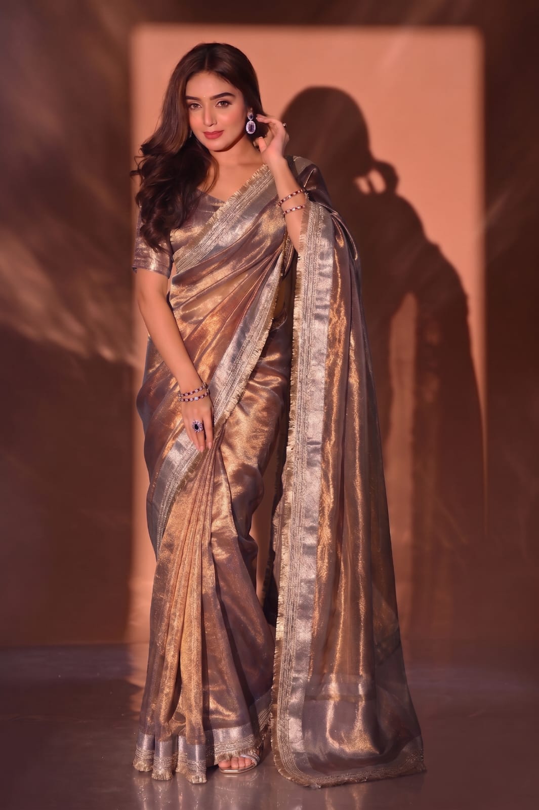 ✨👑 NEW DESIGNER FANCY TISSUE SILK SAREE COLLECTION 👑✨