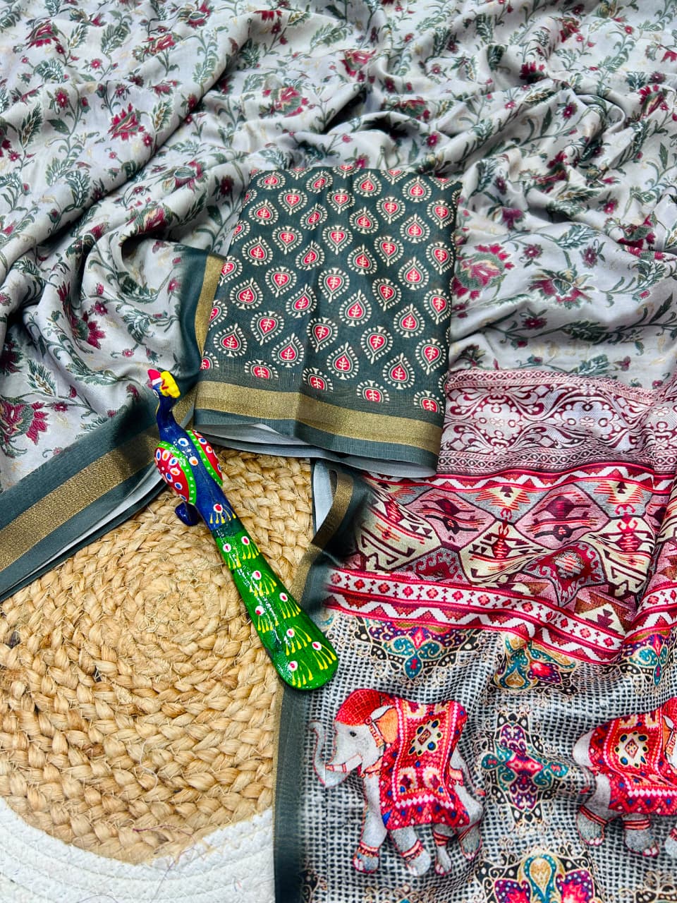 PREMIUM SOFT MAL MAL COTTON DIGITAL PRINT SAREE COLLECTION 👑✨