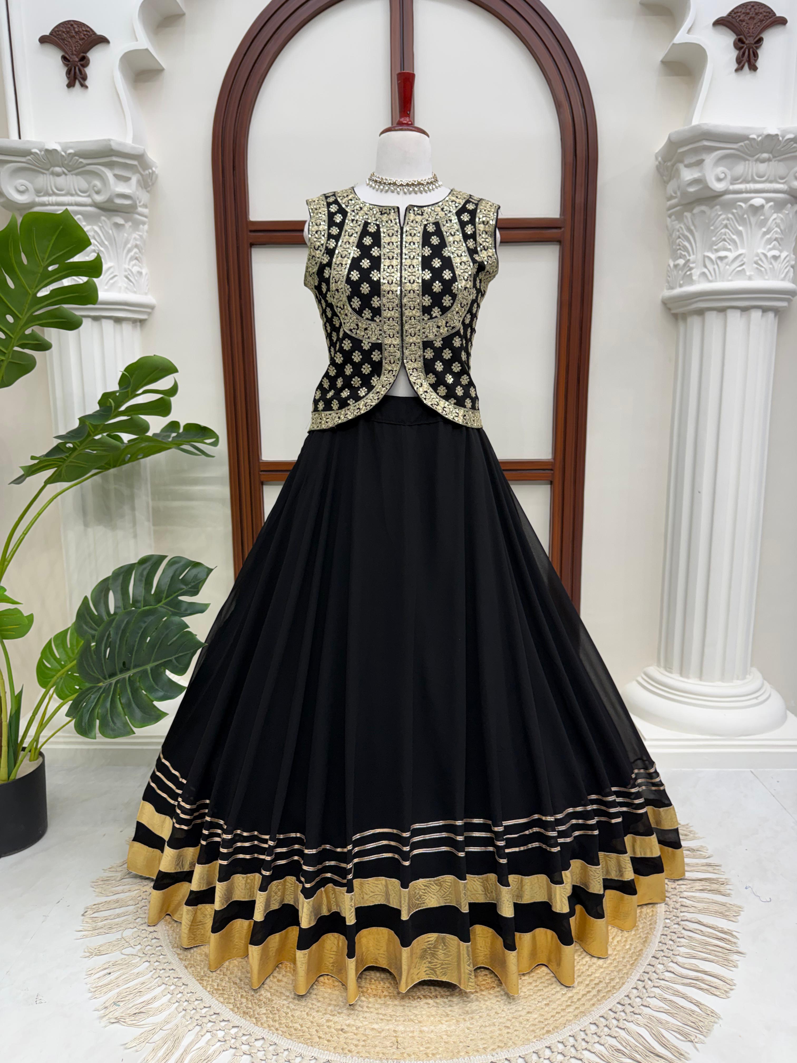 ✨👑 ROYAL DESIGNER FOUX GEORGETTE LEHENGA SET – GRAND 7.5 METER FLAIR COLLECTION 👑✨