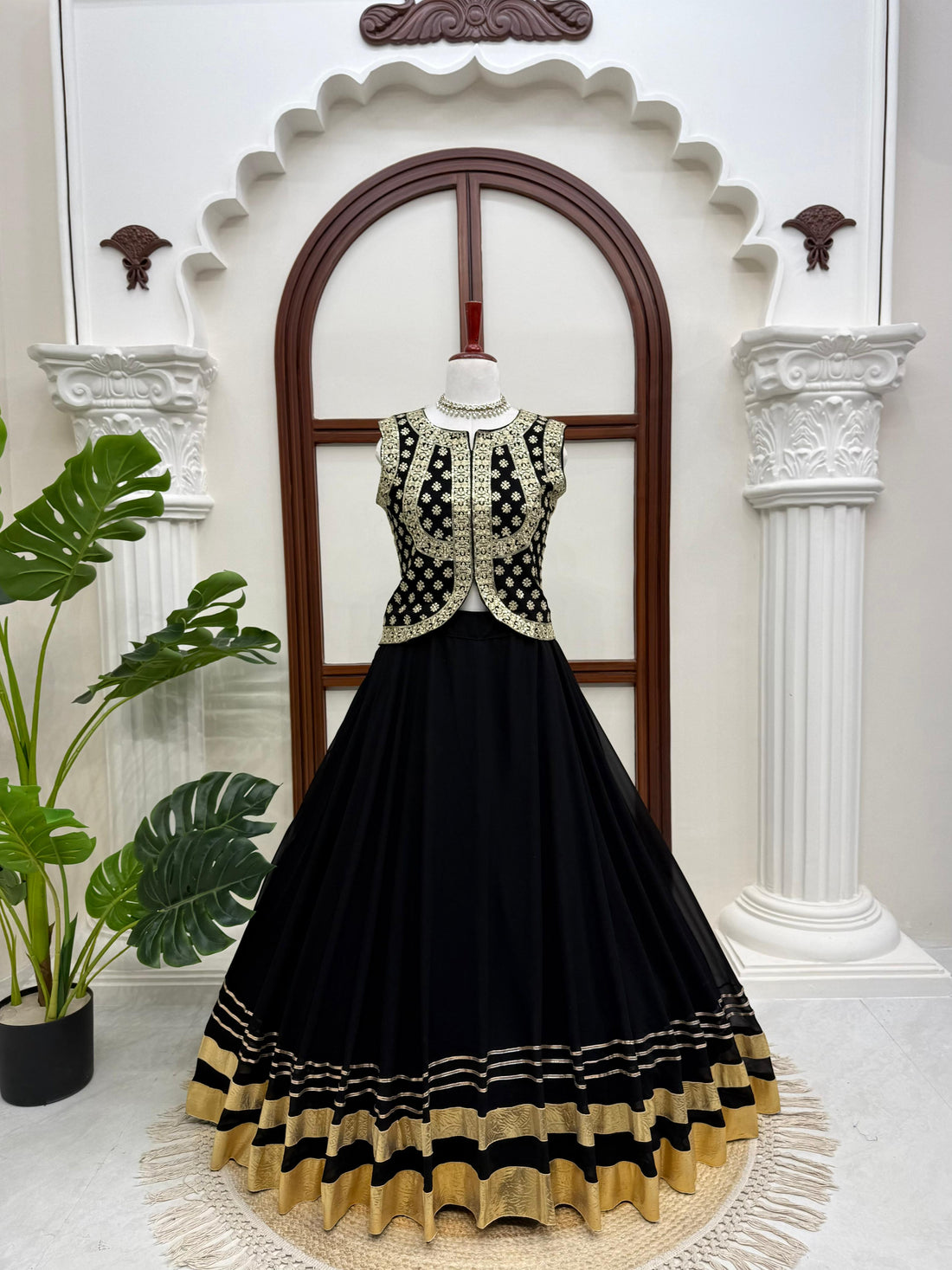 ✨👑 ROYAL DESIGNER FOUX GEORGETTE LEHENGA SET – GRAND 7.5 METER FLAIR COLLECTION 👑✨