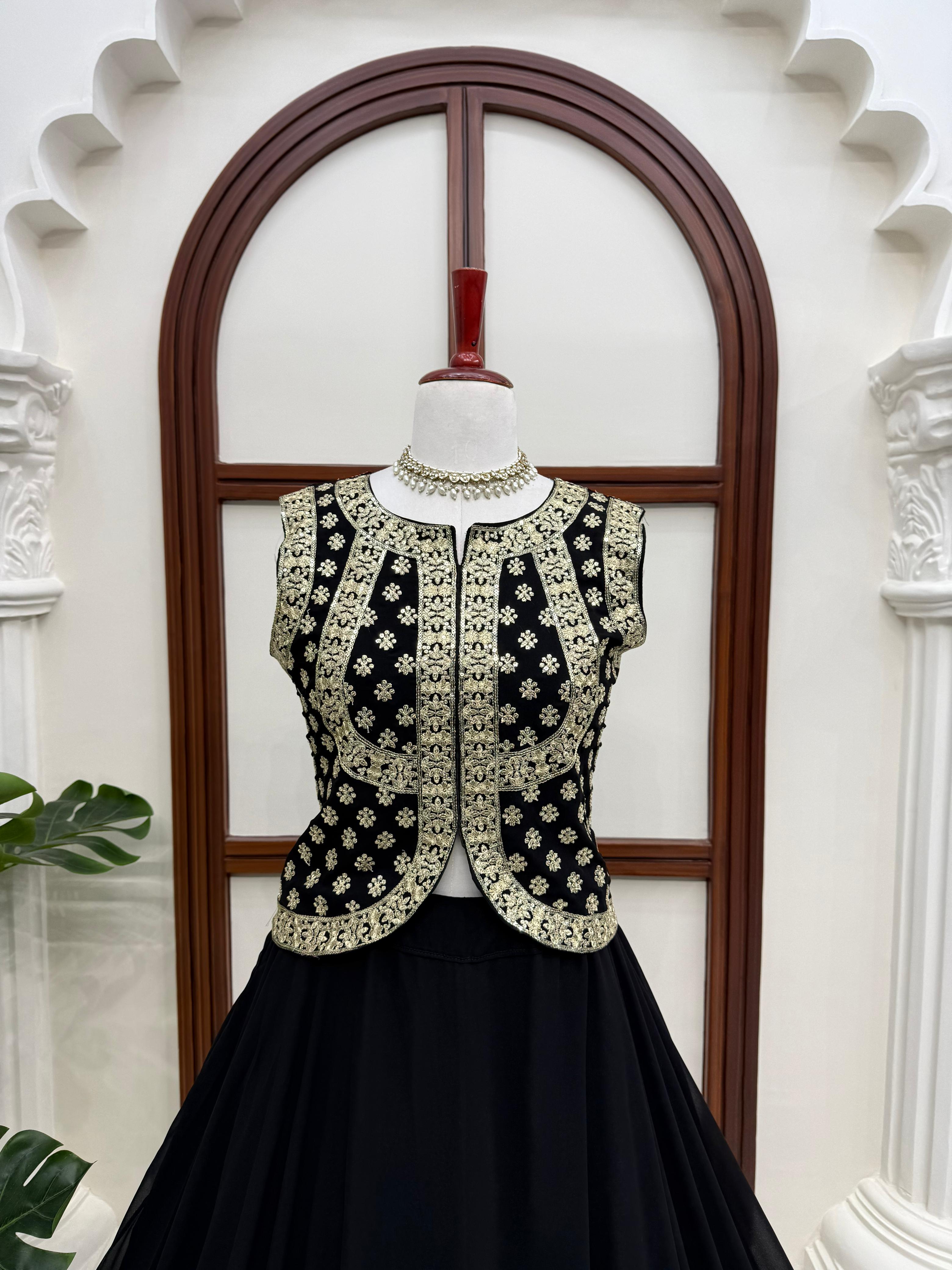 ✨👑 ROYAL DESIGNER FOUX GEORGETTE LEHENGA SET – GRAND 7.5 METER FLAIR COLLECTION 👑✨