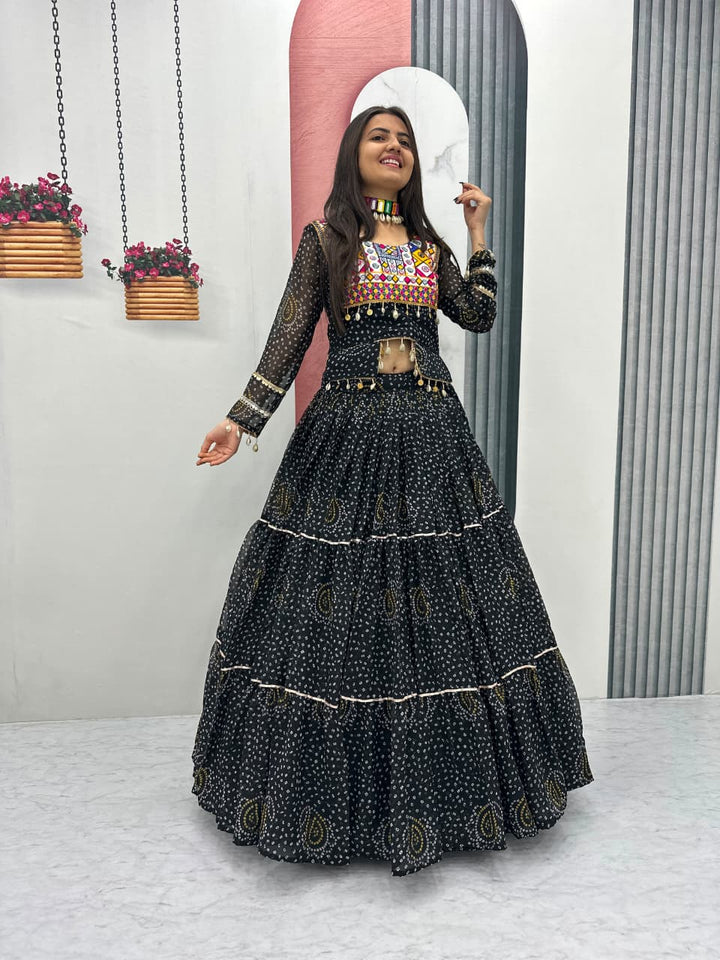 NAVRATRI SPECIAL DESIGNER LEHENGA CHOLI BIG 9 METER FLAIR COLLECTION