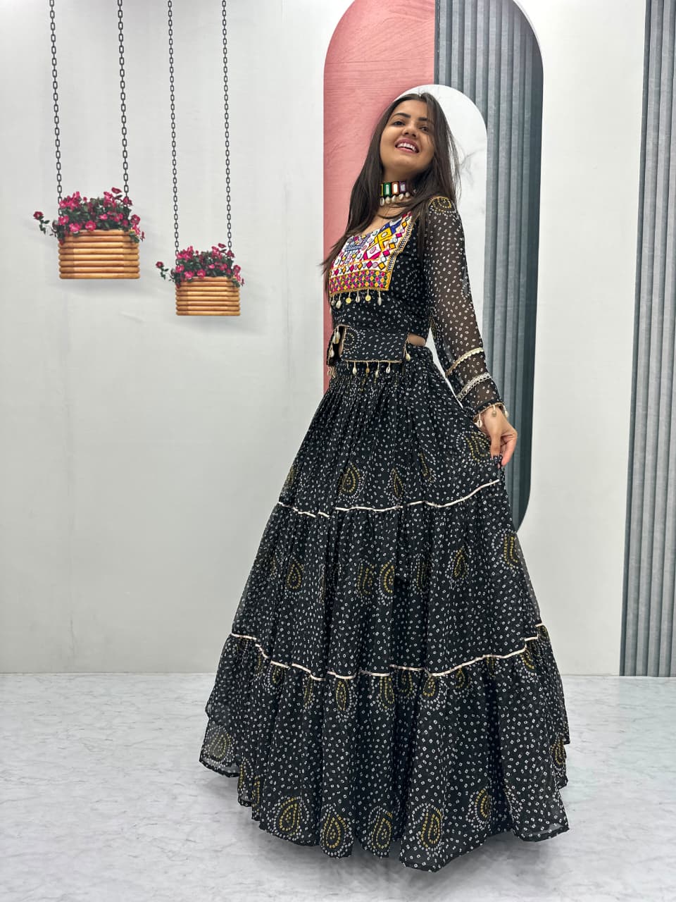 NAVRATRI SPECIAL DESIGNER LEHENGA CHOLI 🪔✨ 💃 BIG 9 METER FLAIR COLLECTION 💃