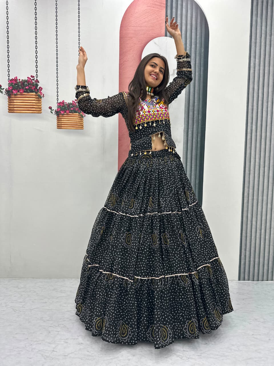 NAVRATRI SPECIAL DESIGNER LEHENGA CHOLI 🪔✨ 💃 BIG 9 METER FLAIR COLLECTION 💃
