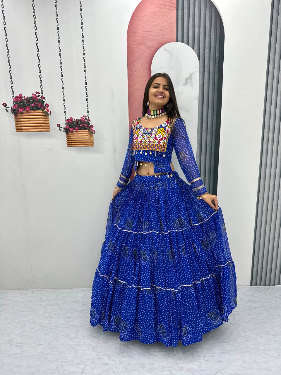NAVRATRI SPECIAL DESIGNER LEHENGA CHOLI 🪔✨ 💃 BIG 9 METER FLAIR COLLECTION 💃