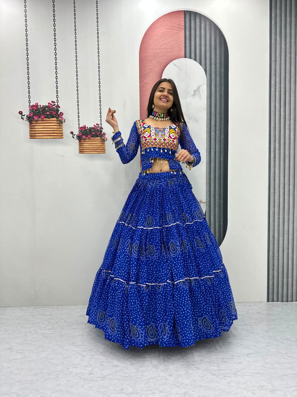 NAVRATRI SPECIAL DESIGNER LEHENGA CHOLI 🪔✨ 💃 BIG 9 METER FLAIR COLLECTION 💃
