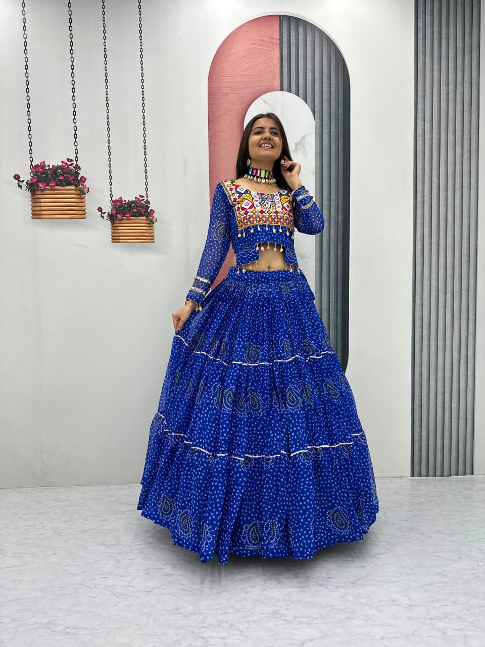 NAVRATRI SPECIAL DESIGNER LEHENGA CHOLI 🪔✨ 💃 BIG 9 METER FLAIR COLLECTION 💃