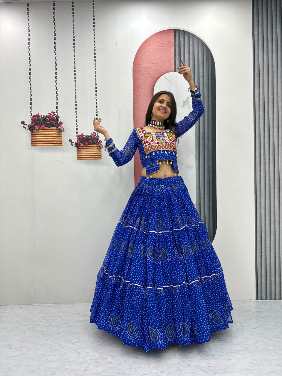 NAVRATRI SPECIAL DESIGNER LEHENGA CHOLI 🪔✨ 💃 BIG 9 METER FLAIR COLLECTION 💃