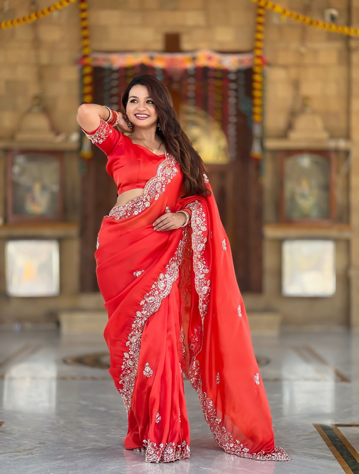 Premium Designer Saree  Premium Soft Tissue Fabric and with blouse