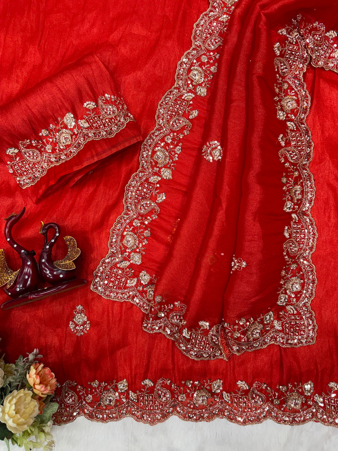 Premium Designer Saree  Premium Soft Tissue Fabric and with blouse