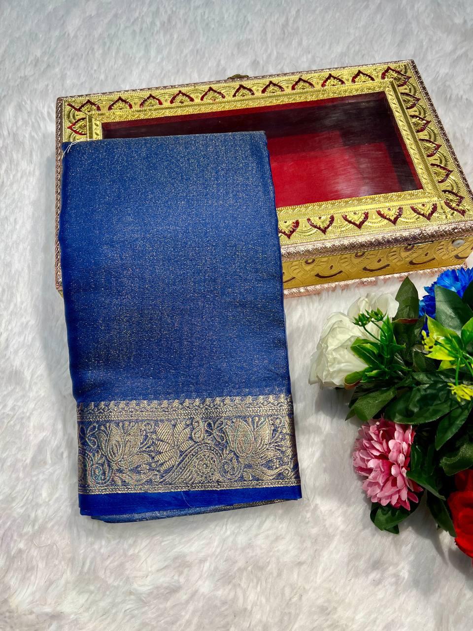 Premium Tissue Viscose Organza Saree Collection