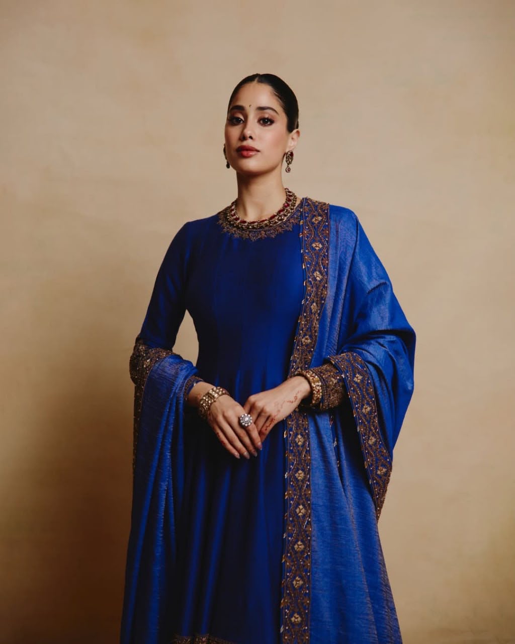FESTIVE WEAR PREMIUM CHINON ANARKALI SUIT SET